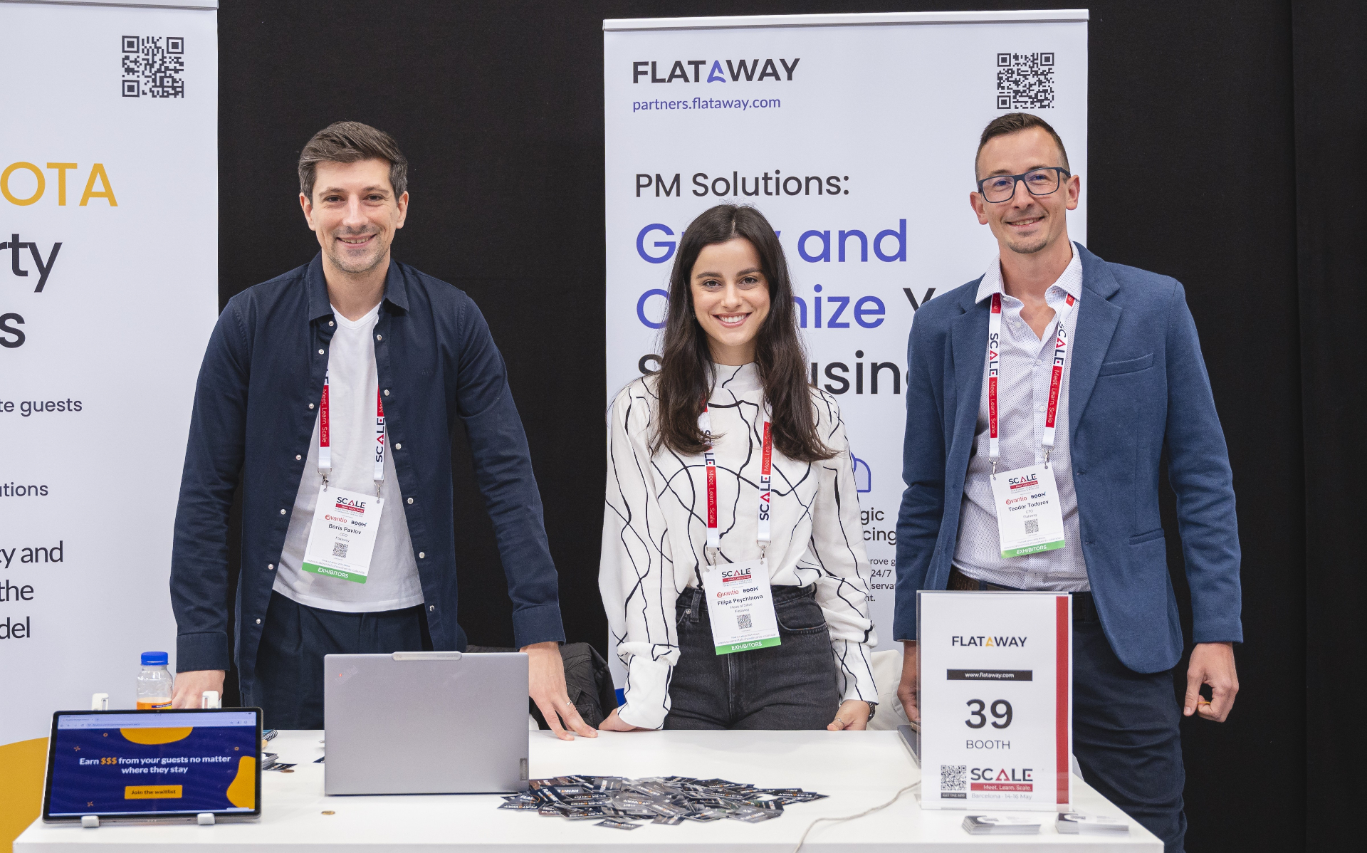 Flataway Founding Team at SCALE Barcelona conference